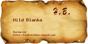 Hild Blanka névjegykártya
